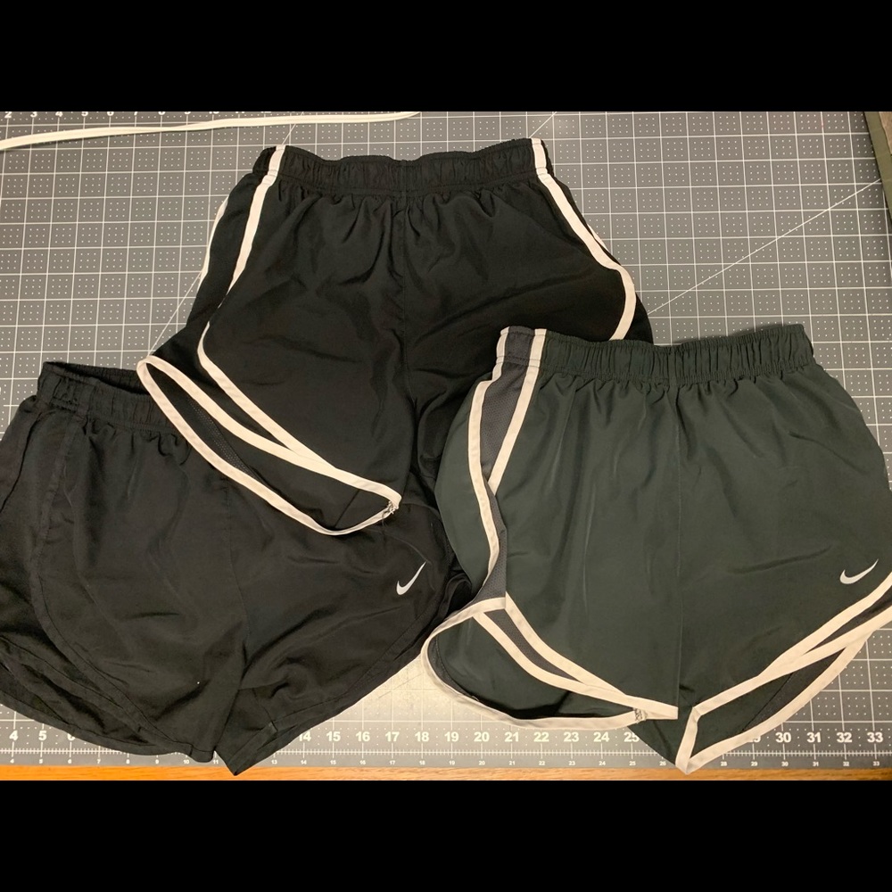 3 pairs of black/ grey Nike shorts